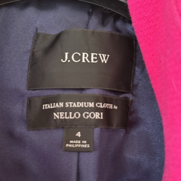 J. Crew Women’s Cocoon coat in Italian stadium-cloth wool blend size 4 Fushia - Picture 6 of 9